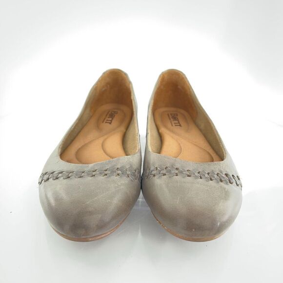 Born Madeleine Ballet Flats Women's Size 8 Gray Leather Braided Shoes Comfy - Picture 3 of 15